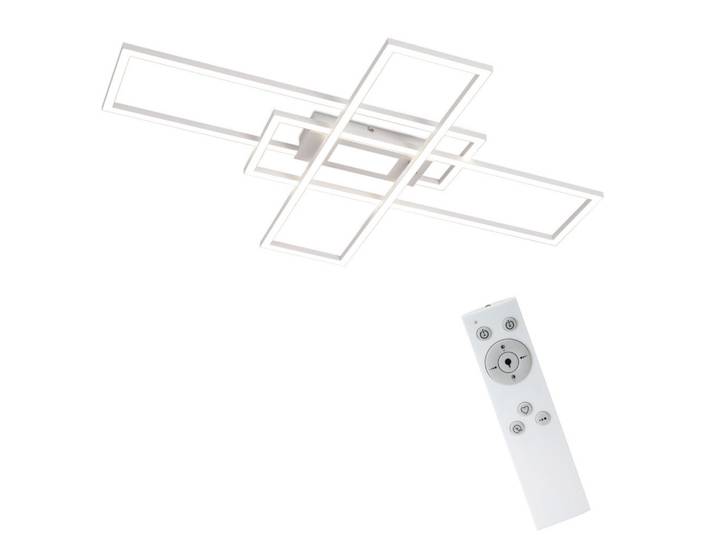 Nettlife Led-Deckenleuchte Lauren 99/70/7 cm, Weiß, Metall, LED integrated, 70x7x99 cm, Lampen & Leuchten, LED Beleuchtung, LED-Deckenleuchten