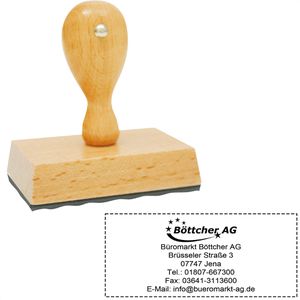 Stempel Textstempel, inklusive Textplatte, für 7 Zeilen