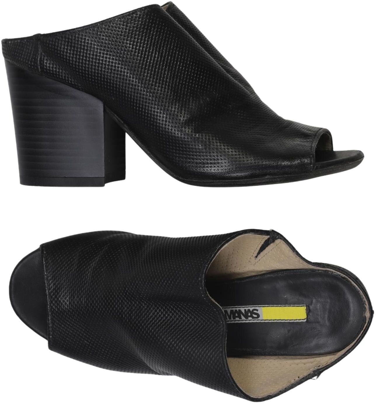 manas Damen Sandalen, Schwarz, Gr. EU 35, kein / Etikett - Second Hand