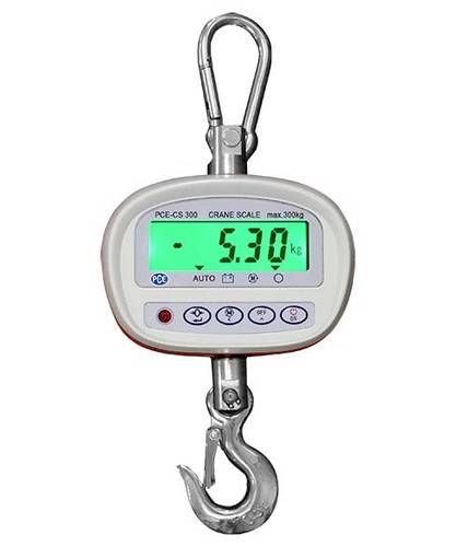 PCE Instruments Kranwaage PCE-CS 300 |300kg |Fernbedienung |Tara-Funktion |Haken |Schäkel |hinterleuchtetes LCD