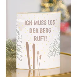 Dekoleuchte Schneevergnügen LED Papier weiß
