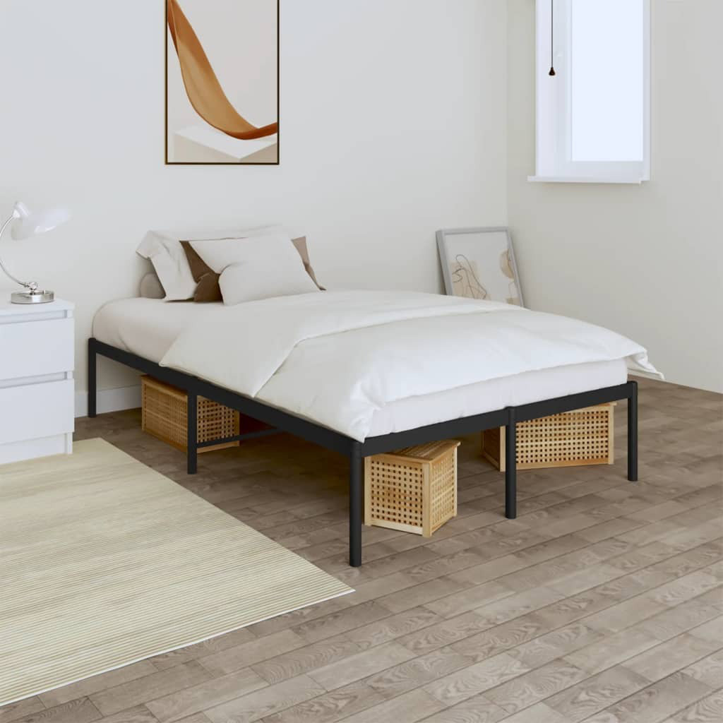White Noise Bintou Bed Black Double (4'6)