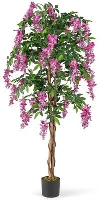 5.5FT Ficus Artificial Tree Faux Wisteria Tree in Nursery Pot