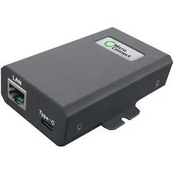 MicroConnect Indoor PoE networking (USB-C, RJ45 Gigabit Ethernet (1x)), Netzwerk Adapter, Schwarz