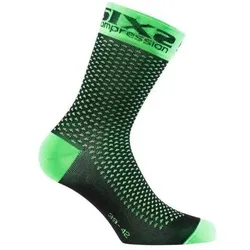 Sixs, Unisex, Sportsocken, Comp Sho (35 - 38), Mehrfarbig, Schwarz, Grün