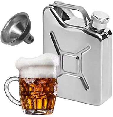 Inspired Finds Stainless Steel Hip Flask 5 Oz With Funnel For Whiskey And Liquor Stainless Steel Hip Flask 5 Oz With Funnel For Whiskey And Liquor