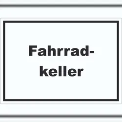 HB-Druck Fahrradkeller Aufkleber mit Text Rad Bike waagerecht A1 (594x841mm)