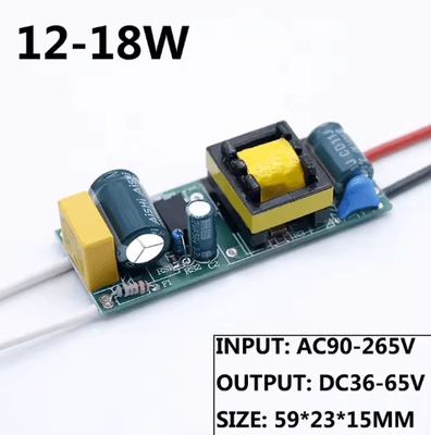 Inspire Picks PowerMate 220V Constant Current LED Driver Board (1W36W, 300mA) 12 18w Dc36 65v output 180 200ma