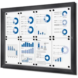 SHOWDOWN Displays Showdown Schaukasten für Innen und Außen SCS - 8x DIN A4 - Aluminium - RAL7016 - Anthrazit