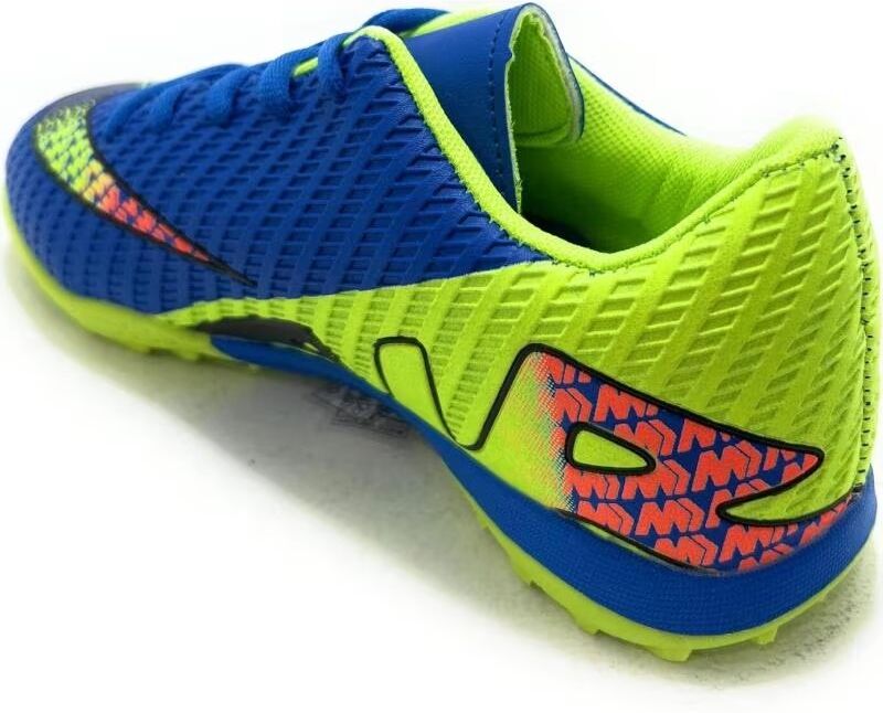 Zapatillas Demax Fútbol Sala Con Cordones Y Suela Multitacos, Azul Y Verde Flúor Azul 39 Unisex