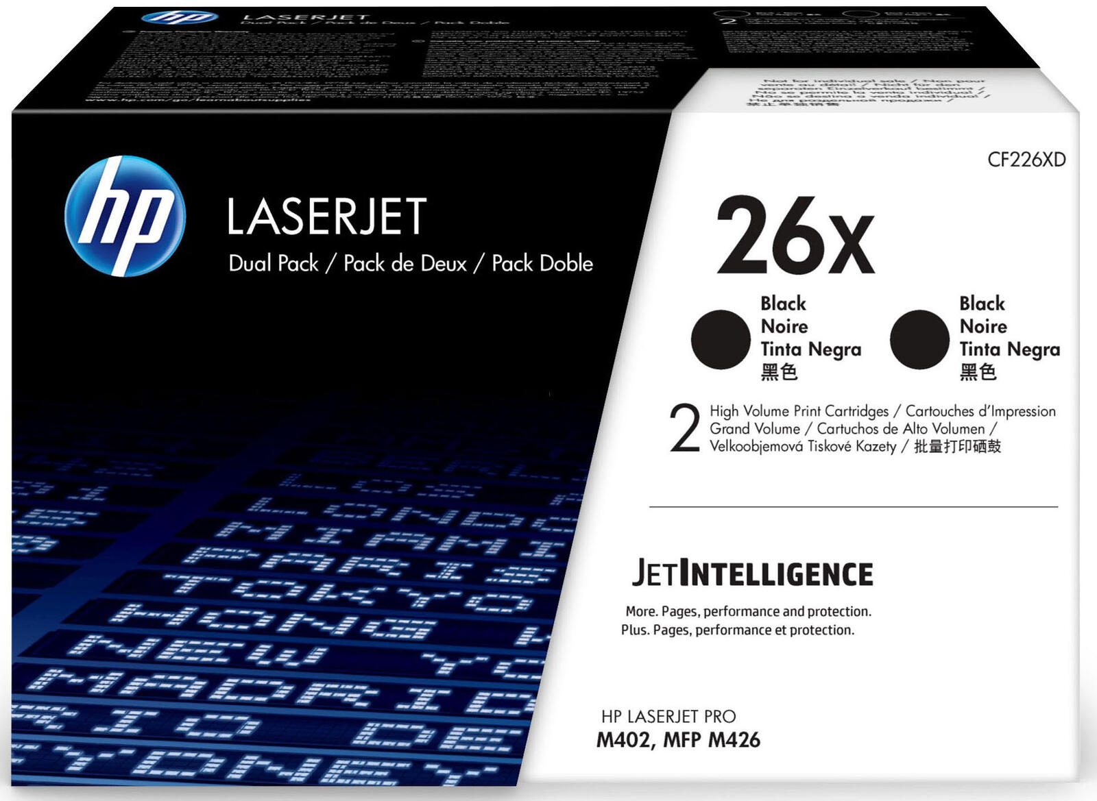 HP Inc. HP Original 26X Toner Doppelpack schwarz hohe Kapazität 2 x 9.000 Seiten (CF226XD)