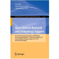 Sport Science Research and Technology Support, Fachbücher von Jan Cabri, João Vilas-Boas, Pedro Pezarat-Correia, Joo Vilas-Boas