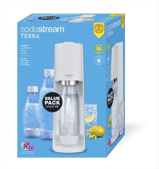 SODASTREAM Gasatore Terra Value Pack 3-bianco