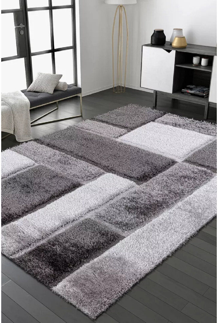 Metro Zonic Dark Grey Dark Grey Rectangle 160 x 230 cm