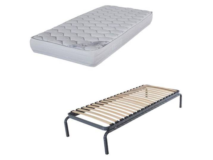 Lit métal gigogne + matelas Montana 90x190