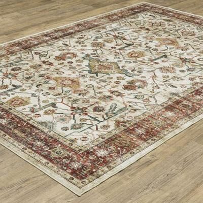 Oriental Weavers-Sphinx / Ds "Florence Rectangle Rug Ivory, 3'6"" x 5'6"", Ivory"