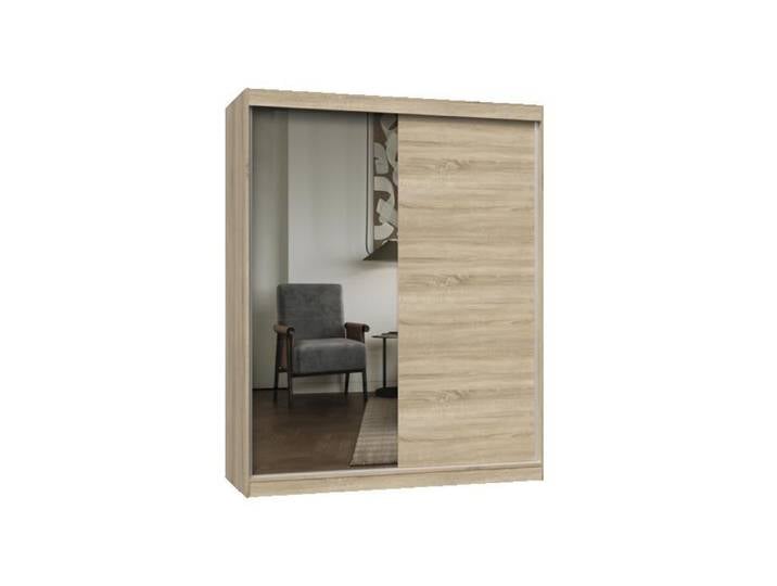 Iga 160 ab - armoire à 2 portes coulissantes - 1 miroir - l. 120 cm - sonoma