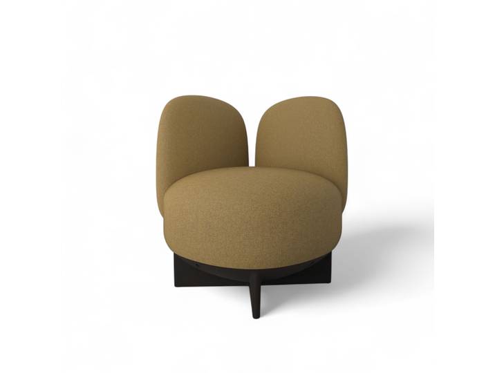 Gaber To-Go Hocker mit Rücken- & Armlehne, Gelb/Schwarz, Neu