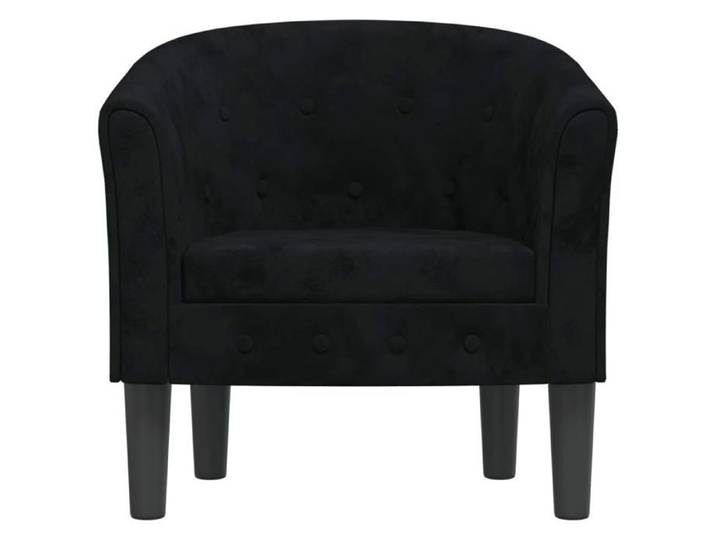 Fauteuil Salon Fauteuil cabriolet Relax noir velours S1410