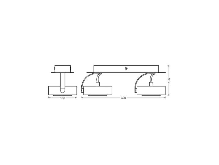 OSRAM LED-Deckenstrahler VENUS schwarz 2-flg. Metall 3.000 K, schwarz, für Wohn- / Esszimmer, Metall, Modern, LED Deckenlampe
