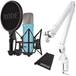 RØDE NT1 Signature Blue Mikrofon mit PSA1+ Mikrofonarm Weiss, Mikrofon