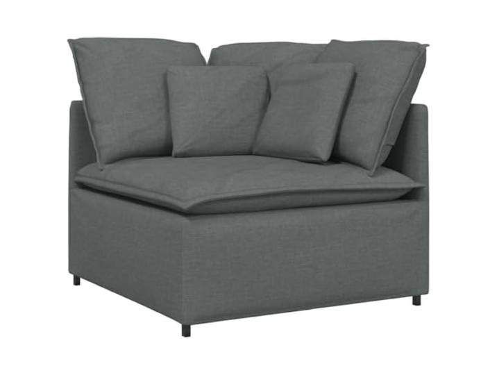 vidaXL Modulares Sofa Eckmodul mit Kissen Dunkelgrau 100 cm