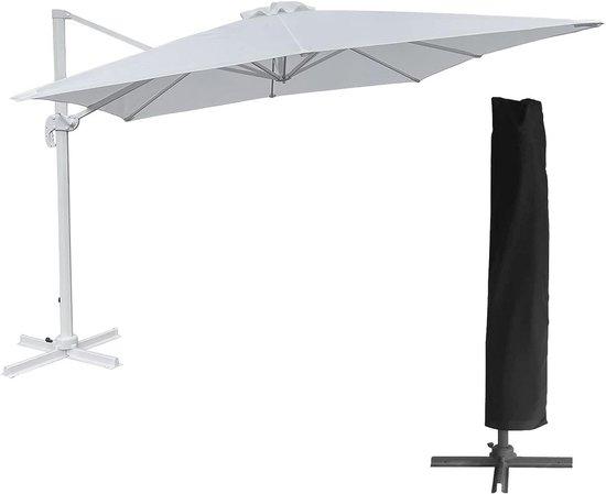 Rechteckiger Sonnenschirm mit Kurbel - Kippbar und zusammenklappbar für optimalen Schatten
