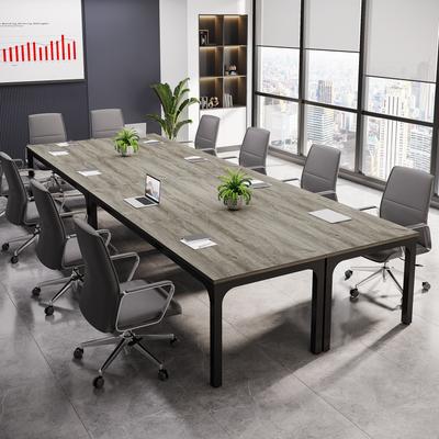 OEM "13 FT Conference Table Set for 4, 78.74"" Large Office Conference Tables, Modern Seminar Meeting Table Desk"