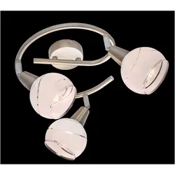 Globo, Deckenleuchte, LED Deckenleuchte nickel matt 3xE14 LED (400 lm, E14)
