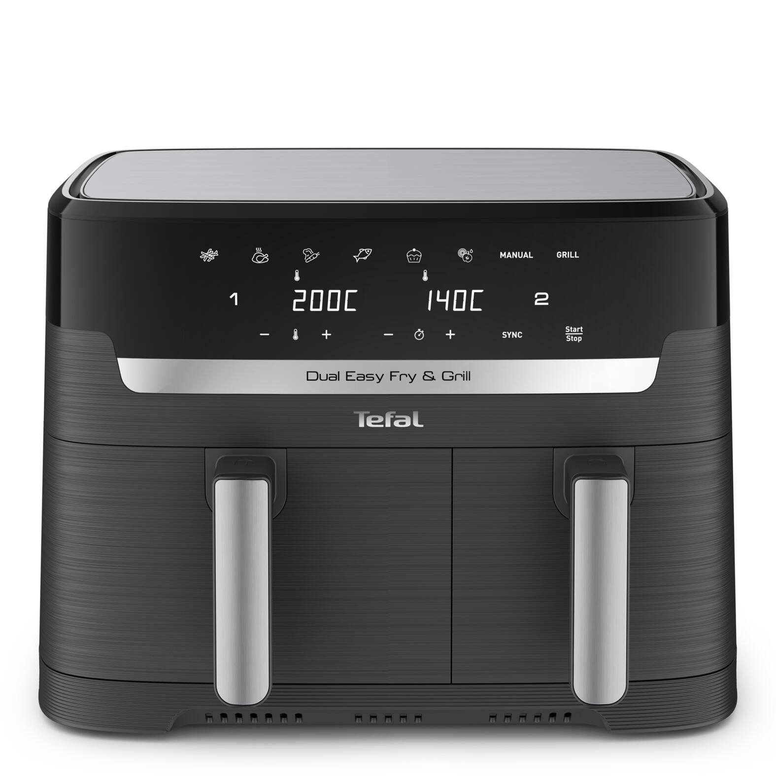 Tefal® Dual Easy Fry & Grill EY905B Heißluftfritteuse grau EY905B10