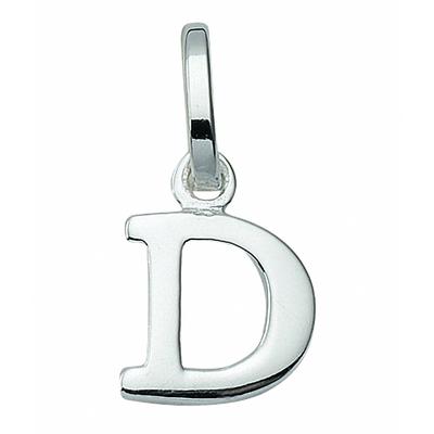 Buchstabenanhänger ADELIA´S "Buchstabenanhänger D 925 Silber", silber, Schmuckanhänger, Damen, D, Silber 925 (Sterlingsilber), Silberanhänger Buchstabe D