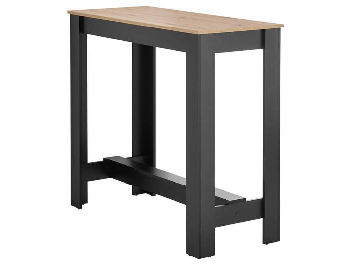 P & B Bartisch, Schwarz, Eiche Artisan, Holzwerkstoff, rechteckig, eckig, 50x103x115 cm, Esszimmer, Esstische, Stehtische