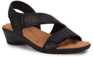 Women's Kimmi Sandal by Ros Hommerson in Black Raffia (Size 8 1/2 M)