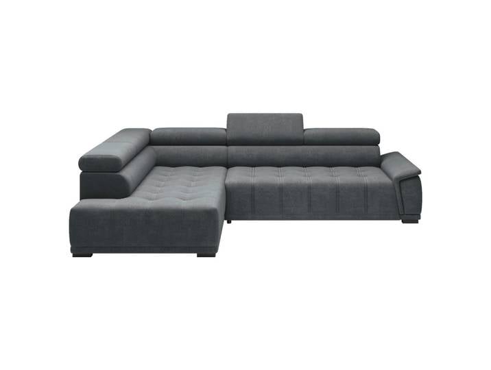Ecksofa GREMIO 206/283 cm Anthrazit Chenille, Webstoff