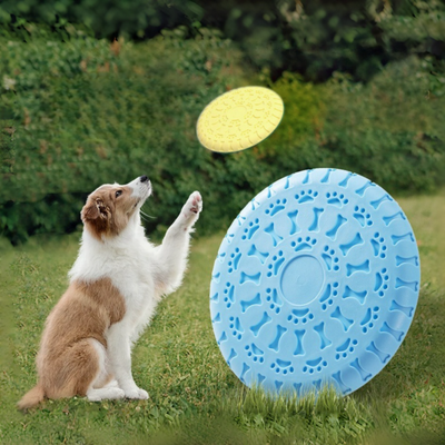 The Handy Homestead Durable Flying Disc For Dogs Chew Proof Interactive Frisbee For Aggressive Chewers, Fetch & Training Toy yellow 22.8cm
