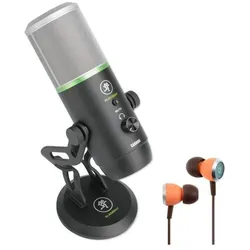 Mackie USB-Mikrofon EM-Carbon mit In-Ear Kopfhörer, Mikrofon