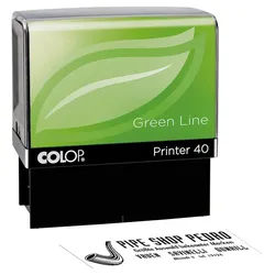 COLOP Textstempel, individualisierbar Printer 40 Greenline mit Logo