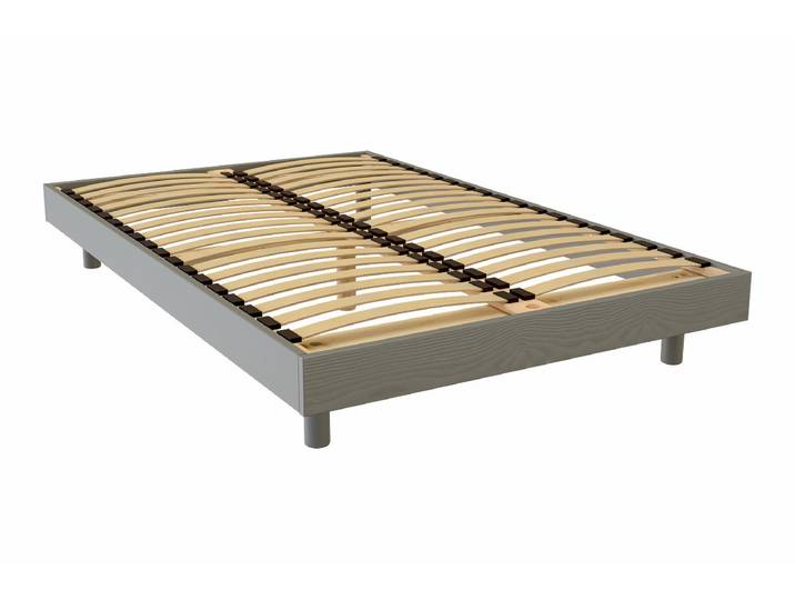 Sommier à lattes 2 places bois Kit France - 120x190 120x190 Gris