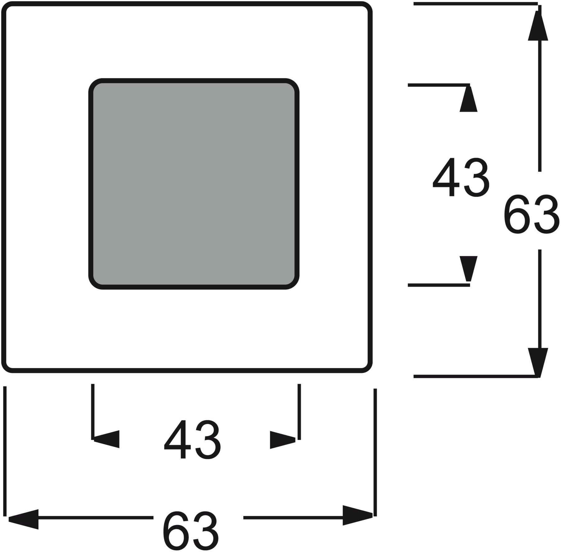 Busch-Jaeger Zentralscheibe dav/sws für UP Infolicht 1716-84 (2CKA001731A1923)