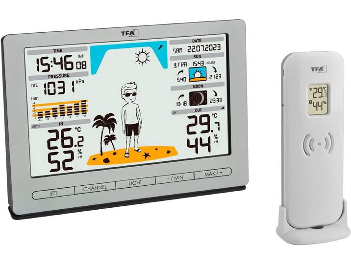 TFA Dostmann Funk-Wetterstation METEO JACK 35.1097.54 Draadloos weerstation Verwachting voor 12 tot 24 uur Aantal senso
