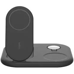Belkin BoostCharge 15 W 3-in-1-Ladestation mit Qi2, schwarz