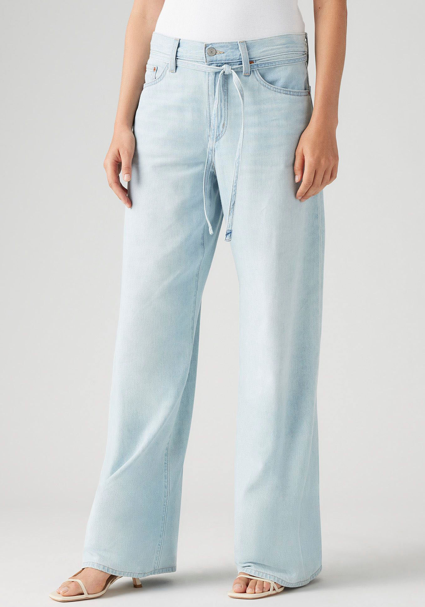 Straight-Jeans LEVI'S "XL STRAIGHT", Damen, Gr. 29, Länge 33, blau (luxury trip), Denim/Jeans, Obermaterial: 85% Baumwolle, 15% Leinen, unifarben, straight fit knöchellang, Jeans Straight-Jeans, im Five-Pocket Style luxury trip 29, Länge 33