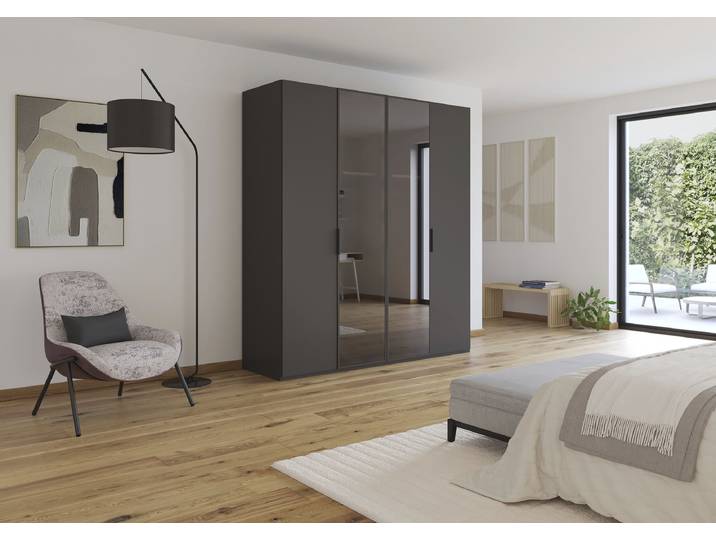 Armoire Fifty verre transparent 201cm Gris