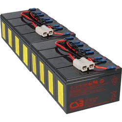 APC RBC12 kompatibler Ersatzakku CSB-SCD12 - 8x CSB GP1272 12V 7,2Ah - Plug & Play