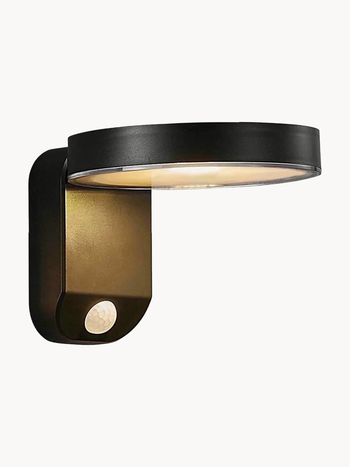 Nordlux Rica Round Solar LED wandlamp met bewegingssensor - zwart