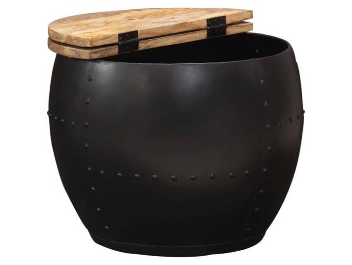 Table basse Table de salon VIDAXL ronde 53x43 cm Bois de manguier massif T282
