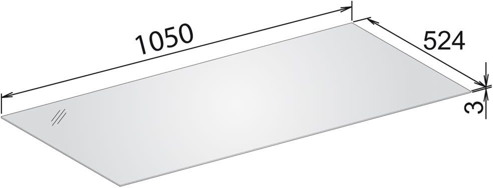 Keuco EDITION 11 Abdeckplatte 105,2 cm für Glasfronten