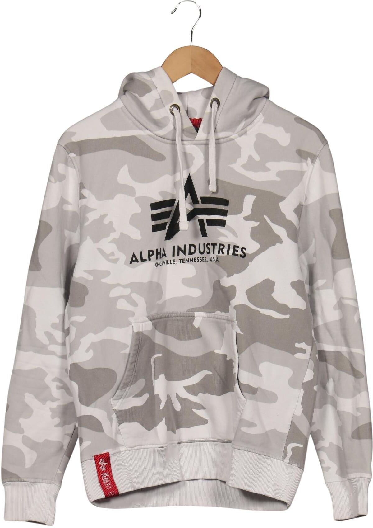 Alpha industries Herren Kapuzenpullover, Mehrfarbig, Gr. M, Baumwolle / Synthetik - Second Hand