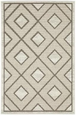 Style Haven Thassos Diamond Lattice Beige/ Brown Mixed Pile Area Rug