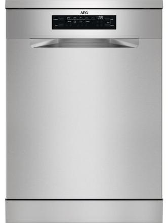 AEG FFB73717PW, Freistehend, Standardgröße (60 cm), Edelstahl, Schwarz, Berührung, 1,6 m